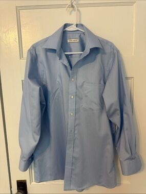 Joseph Abboud Sky Blue Men's Dress Shirt with Point Collar